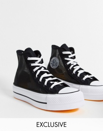 Converse Chuck Taylor All Star See Thru Platform Crne - Ženske Tenisice | 74382RXZD